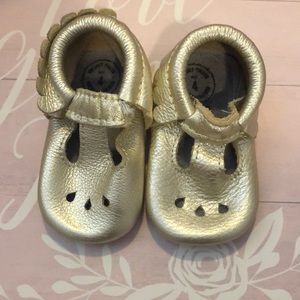 Freshly picked gold mini sole Mary Janes